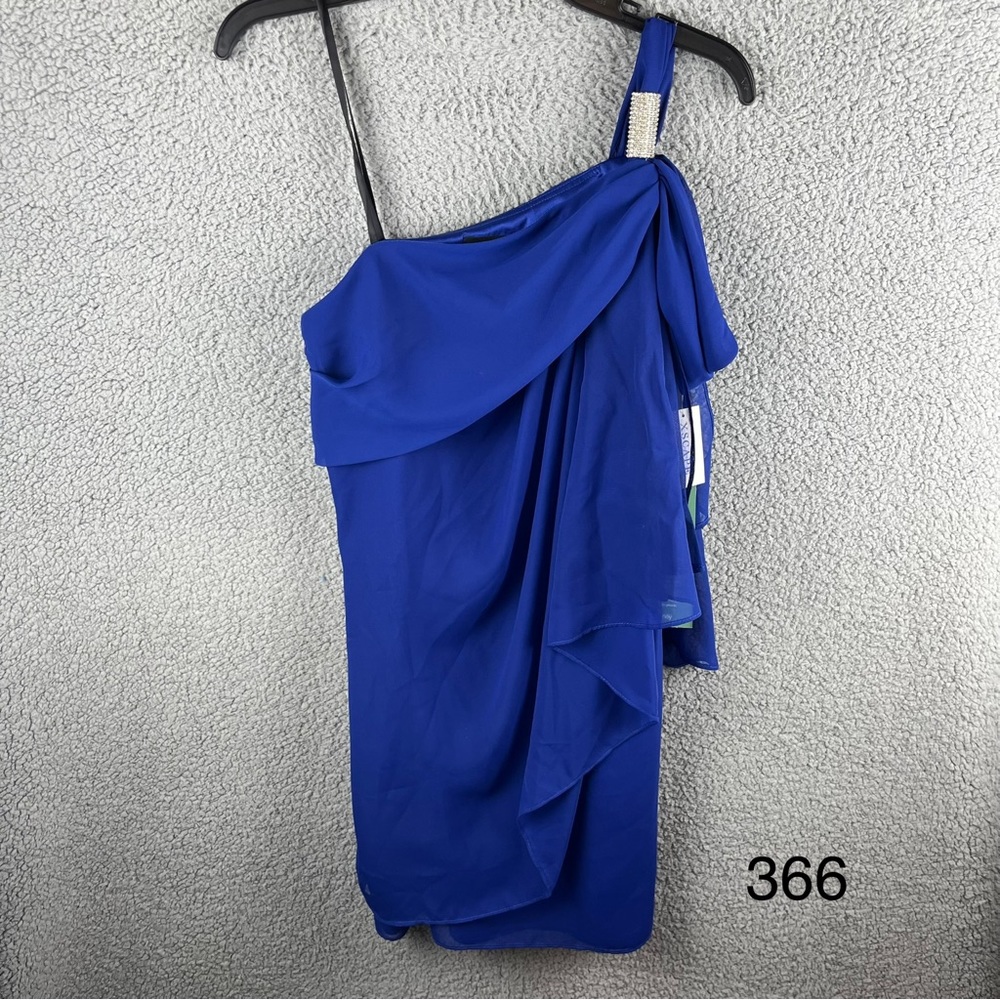 DJ-Jaz NWT Royal Blue Polyester Asymmetrical Women’s Dress Size 8